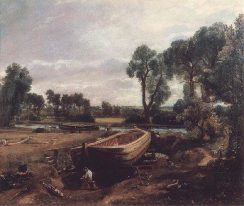 Boat-building near Flatford Mill, John Constable